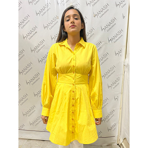 Ropa de mujer de moda Camisa de mujer de manga larga de color sólido de algodón 100% de alta calidad de fabricante y proveedor indio - Product Image 5