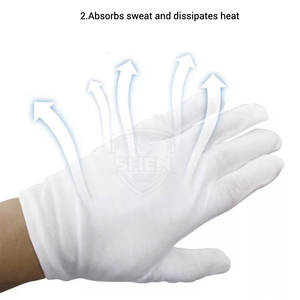 ถุงมือผ้าฝ้ายขายตรงจากโรงงาน ราคาถูก ทนต่อการบาด ระบายอากาศดี ขายส่งถุงมือผ้าฝ้าย - Product Image 2