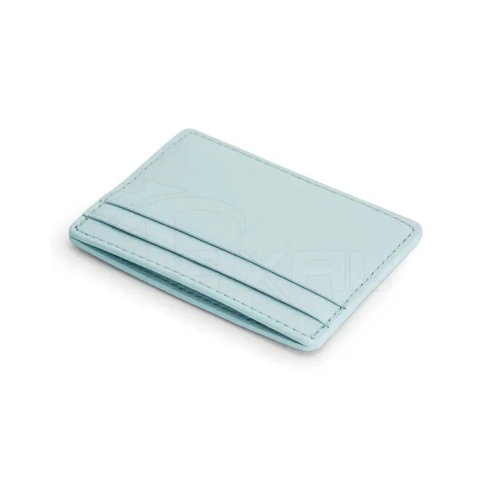 Porte-cartes en cuir Design Simple Top Sale dans une poche plate Porte-cartes de crédit en cuir véritable Portefeuille