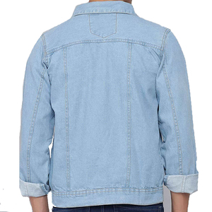 Veste en jean décontractée en lin/coton tricoté pour homme, personnalisable, streetwear, vêtements de travail d'hiver, respirante, séchage rapide - Product Image 3