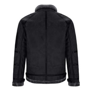 Chaqueta de cuero para hombre Super Premium para invierno, ropa informal de Color sólido, logotipo frontal, nueva moda, ropa de calle cómoda con cremallera - Product Image 4