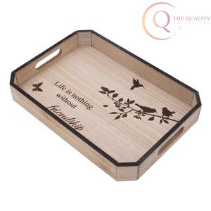 Bandeja de Madera para Servir Té, Café y Aperitivos, Diseño Duradero con Asas Fáciles de Transportar - Product Image 5