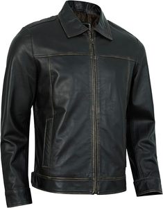 Fashionable Best Winter Men's Leather <b>Jacket</b> <b>Plus</b> <b>Size</b> Solid Pattern <b>Waterproof</b> Windproof Reasonable Price - Product Image 1