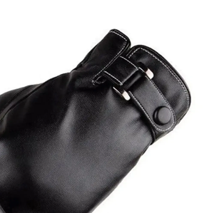 Guantes de cuero color sólido dedo completo moda desgaste guantes de cuero mejores precios cálido invierno cuero guantes al por mayor - Product Image 3