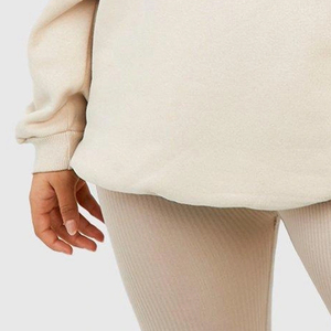 Fabricante de Sudaderas para Compradores al por Mayor con Material Duradero para Invierno 2026, Cuello con Cremallera, Diseño de Color Sólido, OEM, Térmica para Mujer - Product Image 4