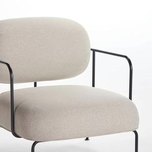 Chaise longue à armature en fer faite à la main avec dossier de siège rembourré chaise de loisirs d'intérieur et d'extérieur pour salon hôtel pour appartement - Product Image 6