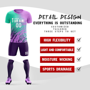 Conjunto de Uniforme de Fútbol Personalizado 100% Poliéster para Hombre y Jóvenes, Jersey y Pantalones Cortos de Fútbol de Secado Rápido, Equipación de Equipo - Product Image 6