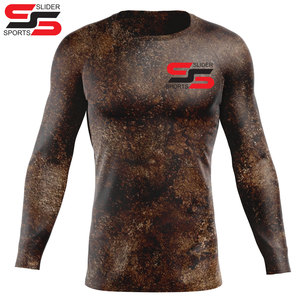 Protège-éruption personnalisé imprimé par sublimation MMA Rush Guard OEM MMA Protège-éruption pour hommes Chemise de compression à manches longues - Product Image 6