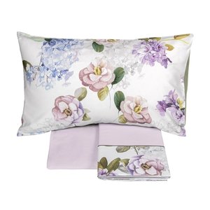 Juego de Sábanas FAZZINI CAMELIA Tamaño Queen Color Lila FZCMLSHEETSQUSA-1 Italia Incluye Funda de Almohada - Product Image 1