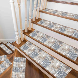 Alfombra Estampada en Tonos Suaves, Estilo Azteca, Abstracto, Moderno, Lavable a Máquina, Goblen - Product Image 4