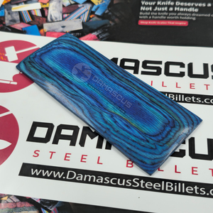 Caribbean Wave Dollar <b>Sheet</b> Knife Scales Stunning Blue Turquoise <b>Laminated</b> Resin Wood Handle Blanks Pair for Custom Knife making - Product Image 3