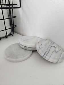 Juego de 4 Posavasos Redondos de Mármol Natural, Minimalistas, Neutros, para Mesa de Centro, Decoración del Hogar - Product Image 5