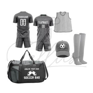 Ensemble d'uniformes de football d'équipe personnalisable avec nom et numéro d'équipe, maillot de football en polyester/coton respirant, séchage rapide, léger, short - Product Image 5