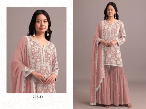 Nouveau concepteur lourd broderie travail Gharara Sharara indien costumes pour dames mariage et fête porter bas prix en 2025 - Product Image 2
