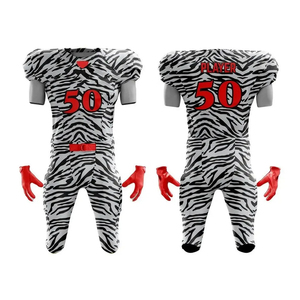 Uniforme de Fútbol Americano Sublimado, Transpirable, Antibacteriano, Talla Grande, Manga Corta, Absorbe la Humedad, Diseño Personalizable - Product Image 1