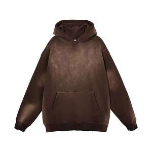 Fabrication de sweats à capuche vieillis pour hommes en coton personnalisé de haute qualité sweat à capuche surdimensionné pour hommes 420 Gsm résistant - Product Image 5