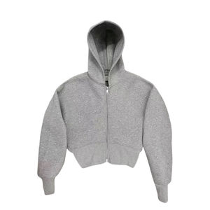 Sudadera con capucha de lujo con pedrería, unisex, cálida, de forro polar, con diseño de cristales brillantes, perfecta para boutiques de moda. - Product Image 3