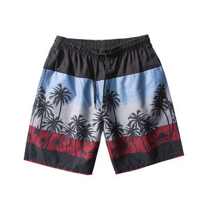 Short de plage en tricot unisexe tendance Short de bain d'été décontracté imprimé taille élastique pour hommes femmes imprimé par sublimation - Product Image 1