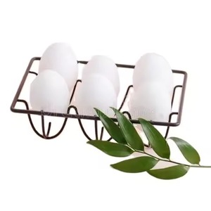 High Quality Eco-Friendly Durable Black Coated Double Rack Modern Wooden <b>Egg</b> Holder Stand Natural Finish Convenient Holding - Product Image 3