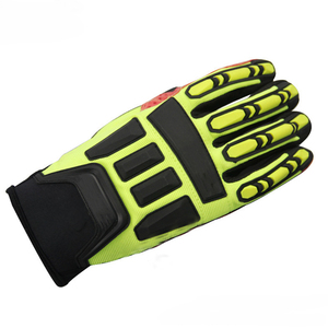 Guantes DE SEGURIDAD Hi Impact TPR, cuero de vaca de alta calidad, resistentes a Cortes, guantes de trabajo mecánicos al por mayor a granel - Product Image 1