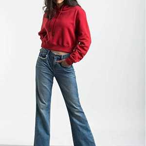 Sudadera Corta Informal para Mujer, Sudadera con Capucha, Ligera, Moderna, de Manga Larga, Suave, Cómoda y Elegante para Ropa de Calle - Product Image 3