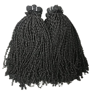 Venta al por mayor PIXIE CURLY Gran Stock 100% Cabello Virgen Paquetes de cabello humano crudo vietnamita de alta calidad con encaje HD - Product Image 1