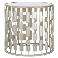 Table d'appoint de restaurant à 3 niveaux en fer et verre, table basse moderne au design attrayant, taille et couleur personnalisables