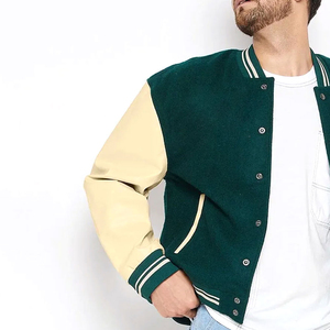 Venta caliente personalizado Varsity chaqueta de invierno de alta calidad de lana mangas Letterman transpirable lana béisbol Varsity chaqueta para hombres - Product Image 6