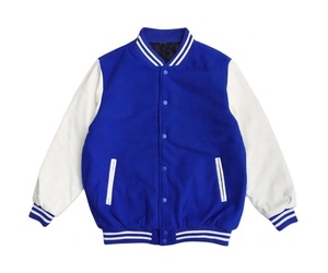 Veste de baseball en chenille personnalisée, broderie de haute qualité, veste universitaire vintage en laine vierge avec manches en cuir pour hommes - Product Image 3