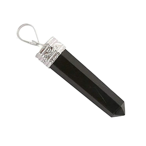 Nouvel Arrivage 2026 Pendentif Crayon en Obsidienne Noire, Pendentif Balle en Cristal Authentique en Gros pour Protection, Terrestrisation et Guérison - Product Image 1