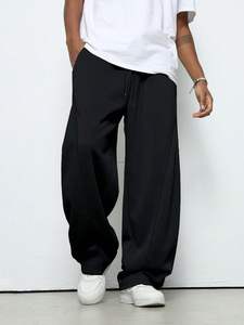 Pantalons de sport d'hiver, coupe droite, décontractés, longs, en molleton, écologiques, respirants, tendance, chauds, streetwear pour hommes - Product Image 6