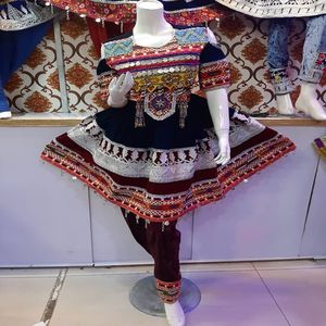 Salwar Kameez traditionnel afghan Kutchi, en soie filet, entièrement cousu, prêt à porter, pour femmes, de haute qualité, best-seller - Product Image 1