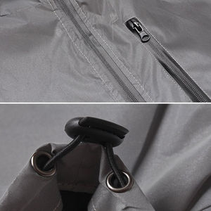 Chaqueta Cortavientos con Capucha Reflectante para Hombre, Estilo Deportivo, con Cuello Alto, Impermeable y Transpirable para Todas las Estaciones - Product Image 6