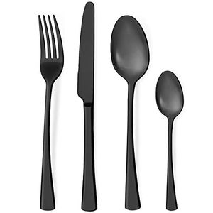 Ensemble de couverts en acier inoxydable de dernière génération, 5 pièces, couleur noire, pour la cuisine, ensemble de couverts de luxe pour restaurant à prix avantageux - Product Image 6