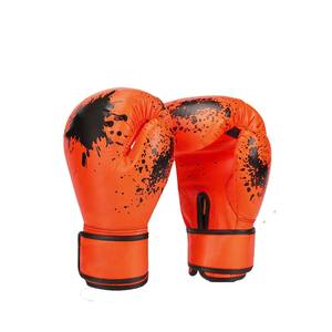 Gants de boxe noirs personnalisés pour l'entraînement, sangle de poignet réglable, personnalisation OEM, faible MOQ - Product Image 1