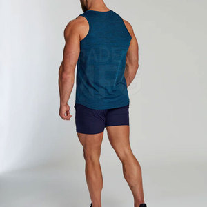 Camiseta sin mangas para hombre con logotipo personalizado de alta calidad, cómoda, 100% de algodón, informal, transpirable, de Color sólido - Product Image 2