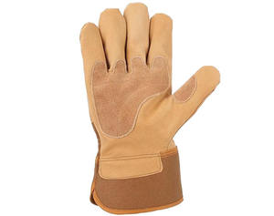 ถุงมือนิรภัยสำหรับทำงานทำจากหนังกันลื่นทำจากโรงงานสีทึบ - Product Image 5