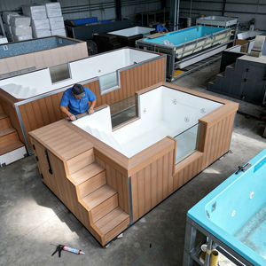 Piscina de Fibra de Vidrio para Niños y Adultos, para Exteriores, de 10 mm de Grosor, Resistente a los Rayos UV, Ecológica, Duradera, de Forma Rectangular, Fácil de Instalar - Product Image 1