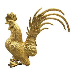 Artesanía Estatua de pollo dorado Mesa Lujos Adornos Nueva llegada Interior Decorativo Estatuilla de pollo - Product Image 1