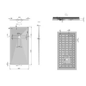 Milano Koricini 160x80 cm Slim <b>Shower</b> <b>Tray</b> 2.5 cm Non-Slip Anthracite Resin - Product Image 4