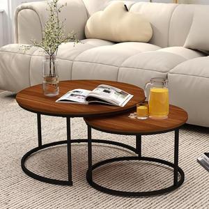 Ensemble de table basse ronde en bois à prix compétitif de haute qualité pour l'exportation, disponible au prix de gros depuis l'Inde - Product Image 5