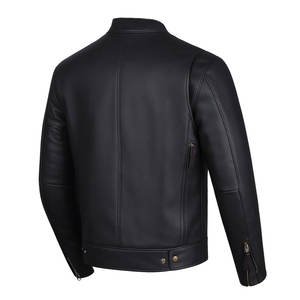 2025 Chaqueta de cuero para hombre de último estilo del fabricante de Pakistán Servicio OEM ecológico con cuello levantado para primavera OEM - Product Image 3
