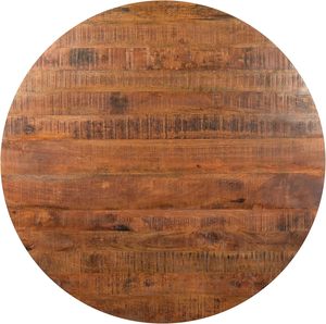 Muebles de comedor de madera de mango macizo estilo granja patas entrecruzadas de hierro para apartamentos almacenes hogar talleres hoteles - Product Image 4