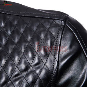 2023ดีไซน์ล่าสุดของผู้ชายเสื้อแจ็คเก็ตหนังมีฮู้ดคอเสื้อทำจากผ้าแคนวาสสำหรับสวมใส่ลำลองโลโก้ตามสั่งราคาดี! - Product Image 4