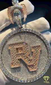 Pendentif Hip Hop glacé pendentif diamants cultivés en laboratoire VVS argent sterling 925 bijoux faits à la main - Product Image 3