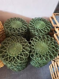 Assiette de chargeur en rotin tissé à la main/napperon tissé pour table à manger ou décoration de mariage artisanat DHT - Product Image 2