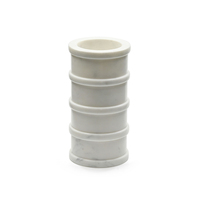 Bougeoir portable carré en marbre naturel exclusif fait à la main décoration de la maison de la Saint-Valentin bougie chauffe-plat artistique moderne