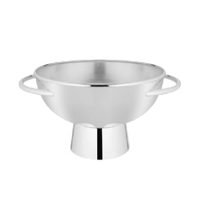 ชามแชมเปญเหล็กทรงกลมทำจากโลหะสีเงินพร้อมฐานชามค็อกเทลไวน์ดีไซน์แบบธรรมดาสำหรับใช้ในบาร์ที่บ้าน - Product Image 3