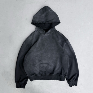 Sweat-shirt de haute qualité en coton personnalisé 450Gsm lourd surdimensionné ample à capuche imprimé Sweat-shirts d'hiver Fabricant de vêtements personnalisés - Product Image 5