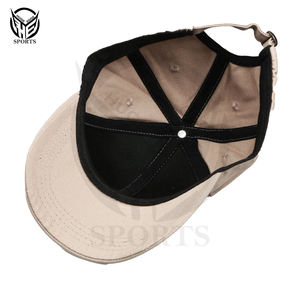 Gorras de béisbol deportivas de 6 paneles ajustables con logotipo bordado personalizado Unisex de algodón para adultos - Product Image 4